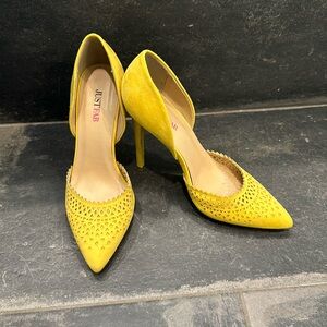 Just Fab Yellow Stillettos - Excellent condition